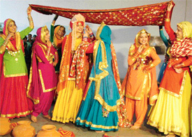 A folk dance being presented at Kartarpur