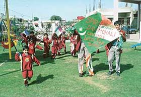 Students of DAV Public School, Mohali, celebrate Basant