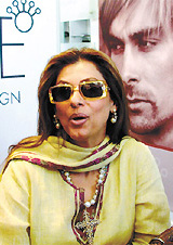 Dimple Kapadia at the inauguration of Keune Hair Design Centre in the Capital on Friday