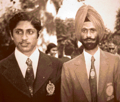 Indias Harcharan Singh and Pakistans Samiullah Khan at the 1974 Asian Games in Teheran