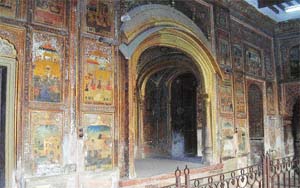 A view of the painted chamber in the Quila Mubarak, which is yet to be restored