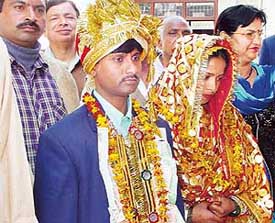 Sunita with her husband Sanjeev