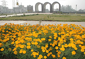 The arched gates at the City Parks Sector 68 entrance.