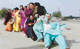 Staff members of the Government College for Women, Ludhiana