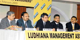 Dr Suman Bery during a lecture hosted by the Ludhiana Management Association in Ludhiana on Saturday
