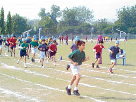 YPS students participate in athletics on Wednesday.