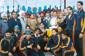 PSEB, Patiala team, which won basketball and wrestling titles in the All-India Inter-Electricity Board Sports Meet which concluded in Patiala on Wednesday.