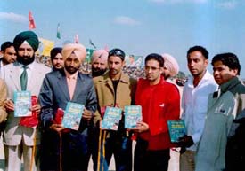 Hockey stars Baljit Singh Dhillon, Prabhjot Singh, Deepak Thakur and Gaganjit Singh release a book written by Navdeep Gill 