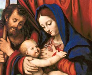 Madonna and Child with St. Rach by Andrea Solario, 15th century Italian painter