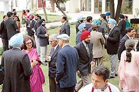 Alumni of Bishop Cotton School, Shimla, at a party near Chandigarh