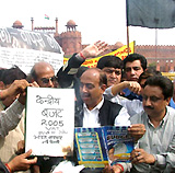 Traders protesting against VAT near Red Fort in the Capital