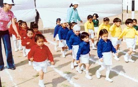Children at the annual sports day of Firsteps Play School, at Edutainment Childrens Planet in Ludhiana