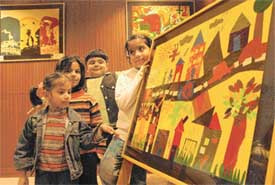Young artists display their work at Citigold Center, Citibank, Sector 9
