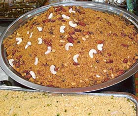 Though expensive, wheat flour panjeeri is much in demand