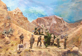 A painting on Kargil war at War Museum in Ludhiana