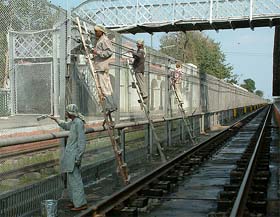 Atari railway station being spruced up for the arrival of cricket fans from Pakistan