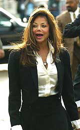 Michael Jackson's sister La Toya Jackson arrives at court