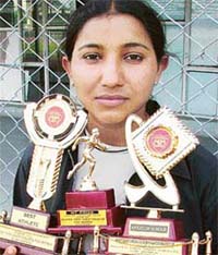 Rajni who was adjudged the best athlete in the annual athletic meet on Sunday