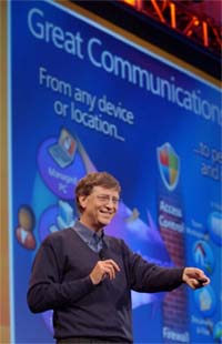 Microsoft Corp. Chairman Bill Gates announces new software on Tuesday in San Francisco