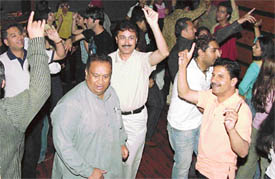 Pakistanis partying hard at a private gathering hosted by young people on Friday in Chandigarh.