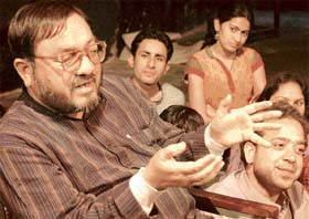 Director National School of Drama Dev Raj Ankur holds a special workshop for students of the Department of Indian Theatre, Panjab University