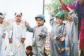 Tiny-tots of Euro Kids, Sector 9, perform at their annual day celebrations in Panchkula