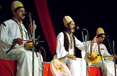 Iranian musicians perform at the International Sufi Music festival in Jammu on Sunday