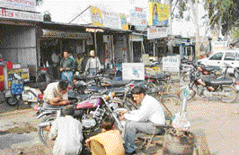Unauthorised shacks along the Rajpura-Patiala road that have been served eviction notices by the building and roads wing of the Punjab Public Works Department