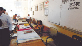 Patiala House courts wear a deserted look in the Capital on Tuesday. 