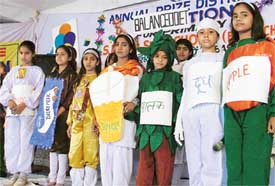 Students of SDP Senior Secondary School celebrate annual prize distribution function in Ludhiana on Wednesday