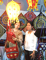 Visitors at an Orissa handicraft exhibition at Lala Lajpat Rai Bhavan, Sector 15, Chandigarh, on Wednesday.