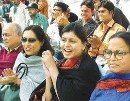 Visitors from Pakistan enjoy themselves at a special function hosted for them.