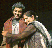 A scene from Waqt ne kiya kya hasin sitam, a play on the life of Kaifi Azmi.