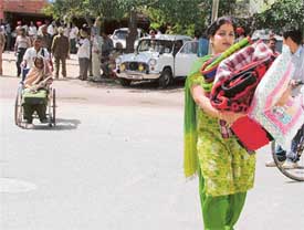 With heavy security cordon around Rotary Bhavan, patients and attendants at an adjoining hospital had to face a lot of inconvenience