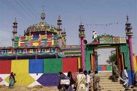 A view of the Shiite Muslim shrine where an explosion killed 50 persons in Baluchistan on Sunday