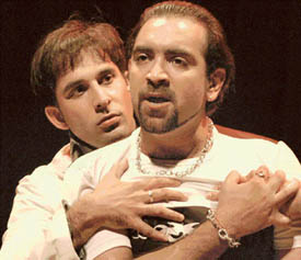 A scene from Identities, a play that was staged at Tagore Theatre in Chandigarh on Monday.
