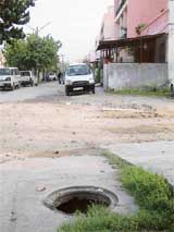 Open manholes pose a grave threat to life and limb of the residents