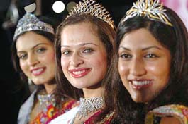The Miss India winners Niharika Singh, Amrita Thappar and Sindhura Gadde at a press conference