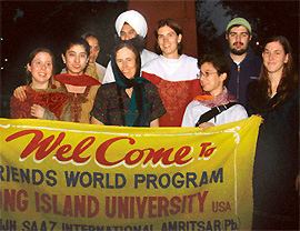 The group of foreign students who were in the city to study comparative religion