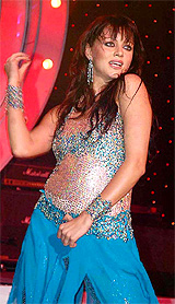 Glamour girl and Bollywood star Yana Gupta performs at Virgin Atlantic launch celebrations in Mumbai on Friday night 