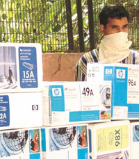 Mohammad Munna accused of running a fake manufacturing unit of computer printer cartridges in the Capital on Saturday.