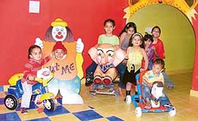 Kids enjoying at the ‘lion tunnel’ in Little leaders — a nursery school
