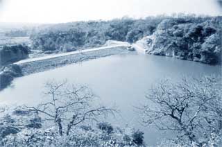 A view of the Mirpur water harvesting dam in Panchkula district