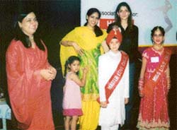 Tamanna and Amitoj, who were selected Ms & Master Love Dale at the silver jubilee function of the school in Ludhiana on Sunday