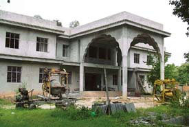 The under-construction cultural centre.