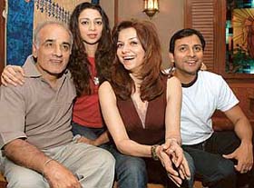 (From left): Amar Talwar, Neha Dubey, Lillete Dubey and Joy Sengupta during their visit to Chandigarh where they presented a Mahesh Dattani play