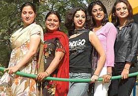 Lead artistes of Punjabi musical thriller Addi-Tappa at the Chandigarh Press Club
