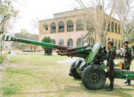 A view of the main building inside the fort. 