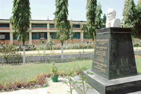 Master Gurbanta Singhs bust adorns the college campus 