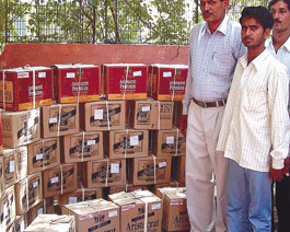 Dalip Singh, who was arrested by the Delhi Police for smuggling illicit liquor, in the Capital on Friday.